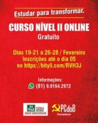 PCdoB Pernambuco abre inscrições para o Curso de Formação Nível II