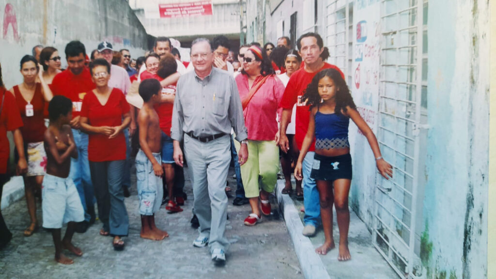 Na campanha eleitoral do Recife em 2008.