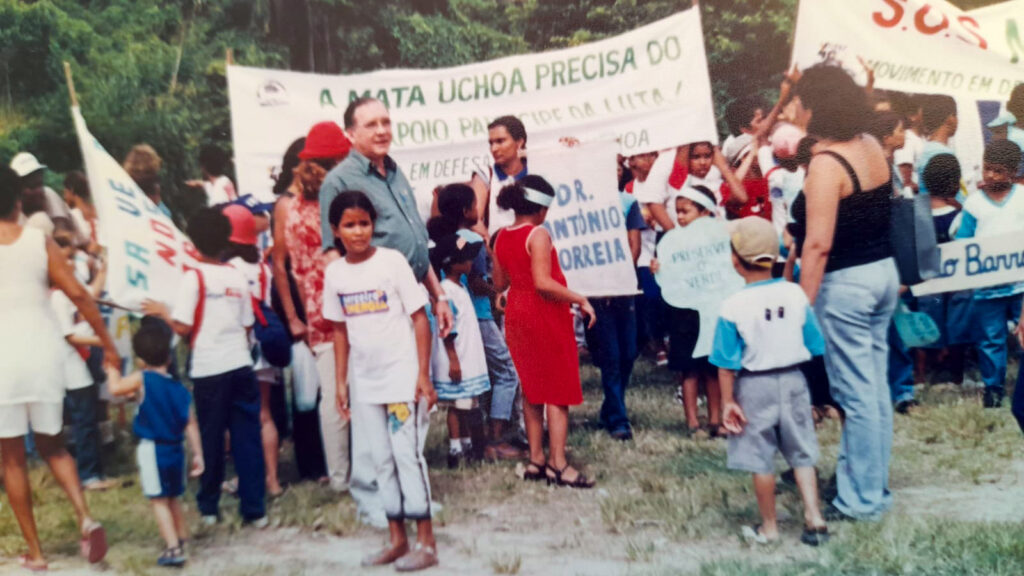 O ex-vereador do Recife apoiou a luta do Movimento em Defesa da Mata do Engenho Uchôa pela preservação da Mata Atlântica.